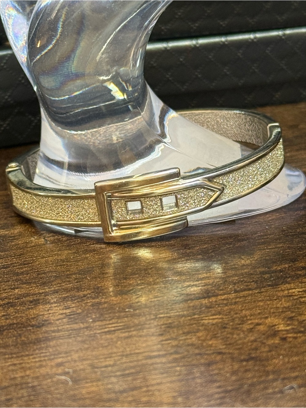 Silver Glitter Belt-Style Women's Bracelet